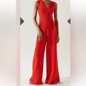 Sugarlips Wide Leg Red Jumpsuit